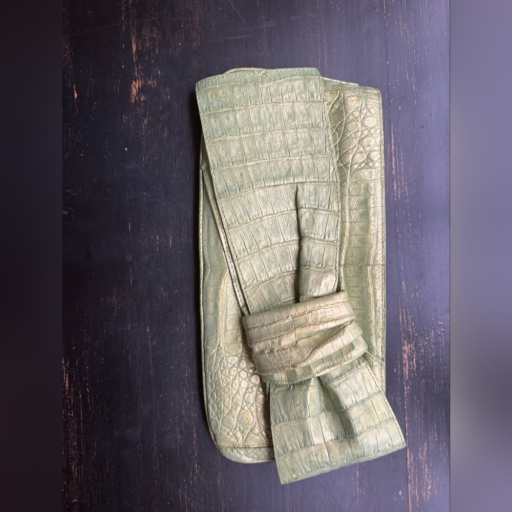 Nancy Gonzalez Lime Green Clutch